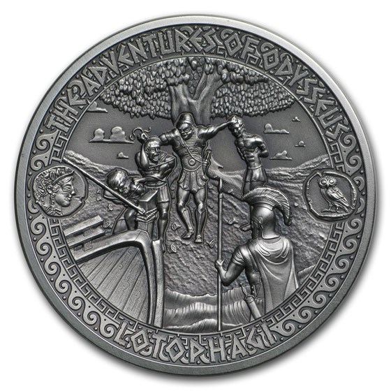 2018 Solomon Isl. Antique Silver Adventures of Odysseus Lotophagi 2018 Solomon Isl. Antique Silver Adventures of Odysseus Lotophagi